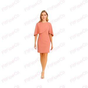 ✨ Holiday-Ready Lauren Ralph Lauren Cape Sheath Dress Desert Rose Size 4 NWT